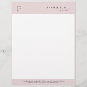 Elegant Colour Harmony Minimalist Monogram Letterhead