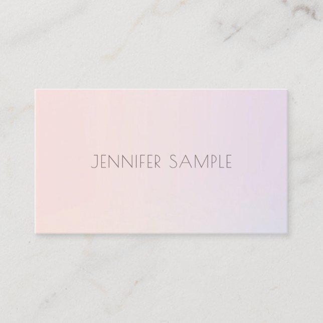 Elegant Colour Harmony Modern Professional Plain Business Card (Front)