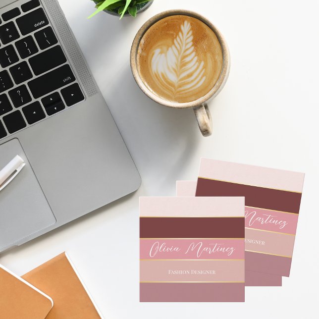 Elegant Colour Stripes Personalized Business Card (Creator Uploaded)
