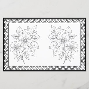 Elegant Colour Your Own Personalized Stationery 