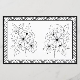 Elegant Colour Your Own Personalized Stationery 