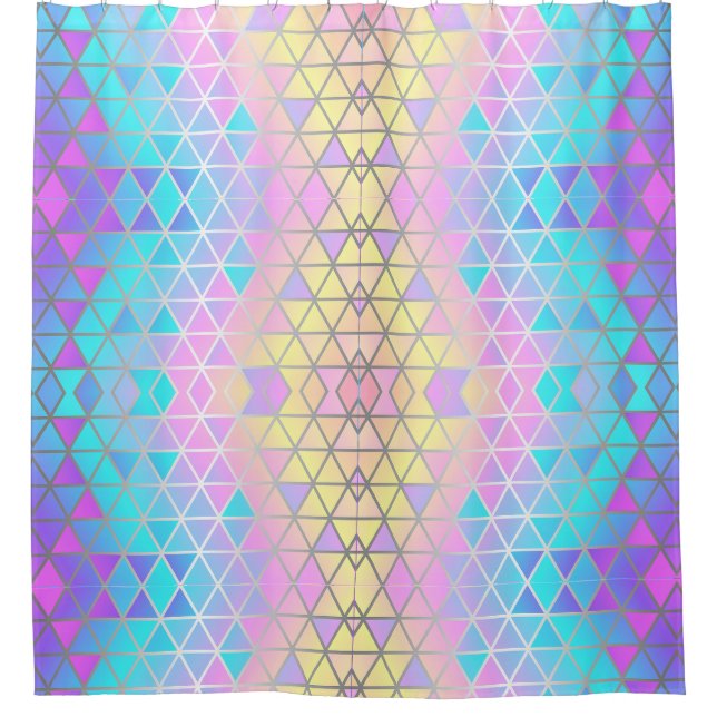 Elegant colourful Abstract Holographic Triangles  (Front)