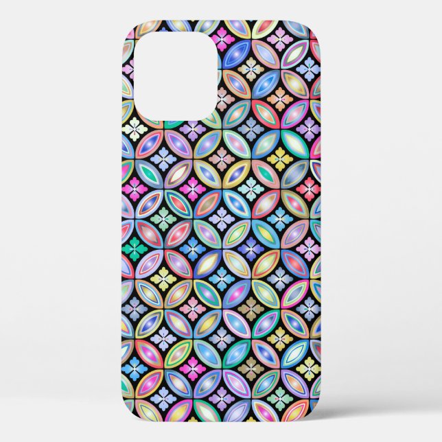 Elegant Colourful Abstract Stained Glass Pattern Case-Mate iPhone Case (Back)