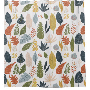 Elegant colourful Autumn leaf pattern brown green