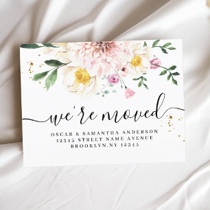 Elegant Colourful Beauty Flowers  Announcement Postcard