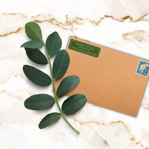 Elegant Colourful Border Personalized Olive Green