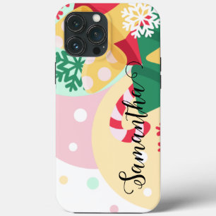 Elegant colourful christmas custom iPhone 13 pro max case