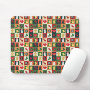 Elegant Colourful Christmas Pattern   Mousepad