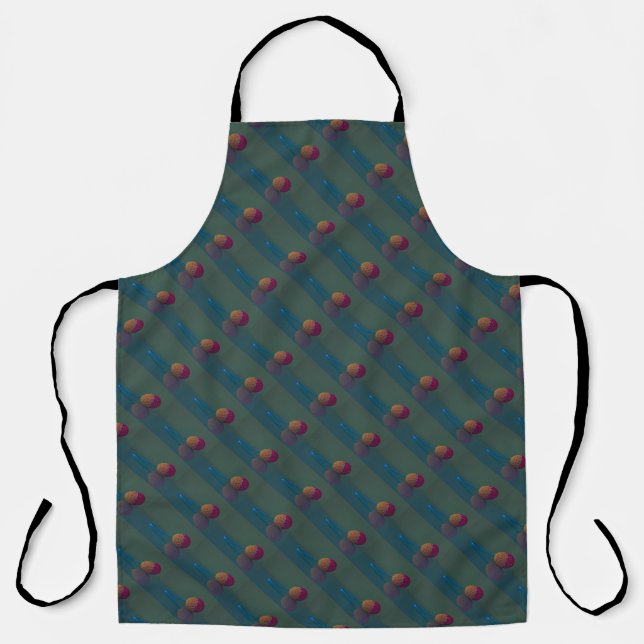 Elegant Colourful Crochet Easter Egg Blue Green Apron (Front)