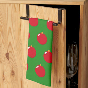 Elegant Colourful Festive Winter Christmas Ball Kitchen Towel