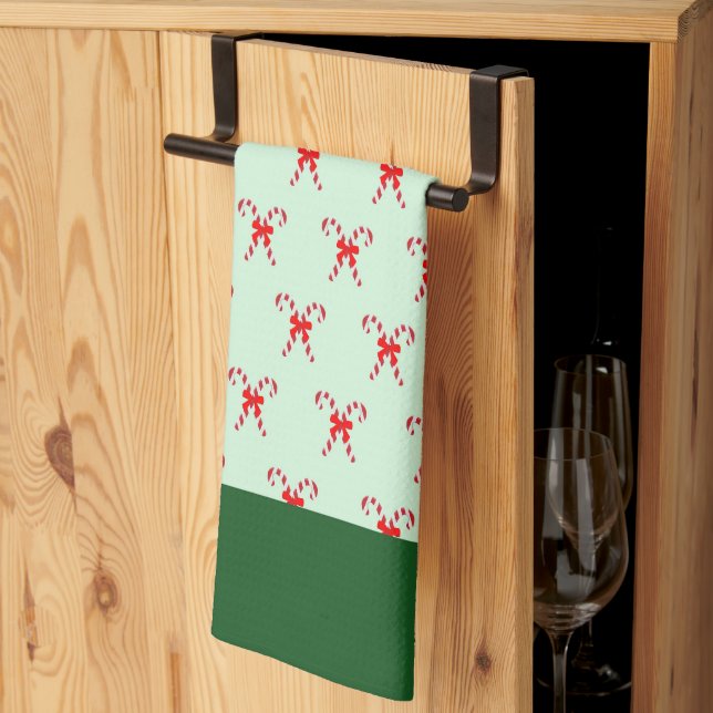 Elegant Colourful Festive Winter Merry Christmas  Kitchen Towel (Thirds Fold)
