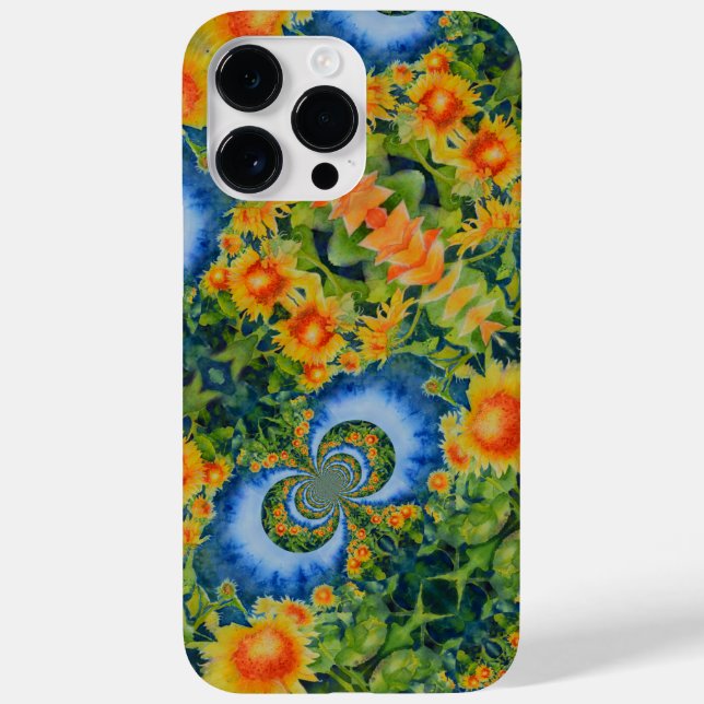 Elegant colourful floral abstract pattern   Case-Mate iPhone case (Back)
