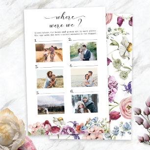 Elegant Colourful Floral Photo Bridal Shower Game