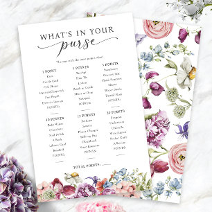Elegant Colourful Floral Purse Game