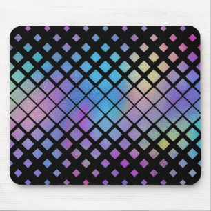 Elegant Colourful Geometric Diamonds Tiles Pattern Mouse Pad
