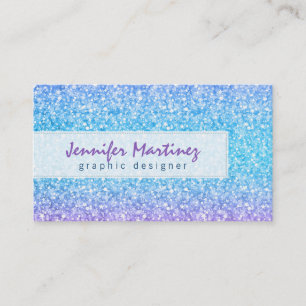 Elegant Colourful Glitter & Sparkles Pattern Business Card