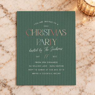 Elegant Colourful Green Stripe Budget Christmas Pa