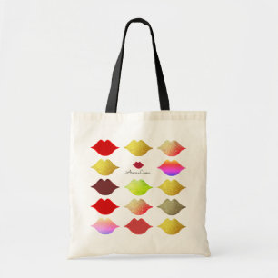 elegant colourful lips tote bag . colour mouths