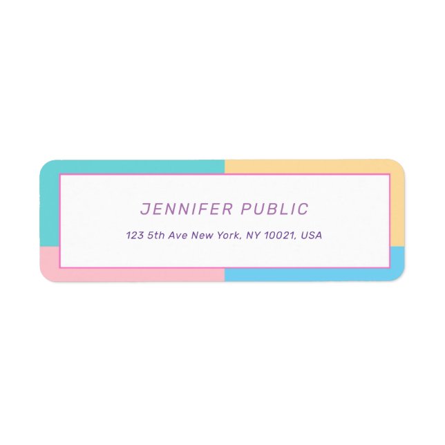 Elegant Colourful Modern Design Template Trendy (Front)