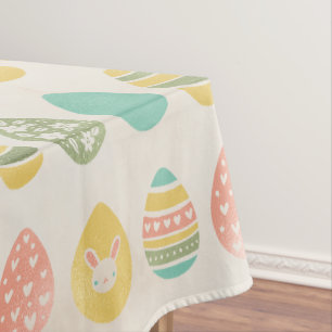 Elegant Colourful Pastel Eggs Easter Brunch Tablecloth