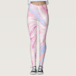 Elegant colourful pastel pink blue orange marble leggings<br><div class="desc">Modern and colourful marble look.</div>