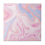 Elegant colourful pastel pink blue orange marble tile<br><div class="desc">Modern and colourful marble look.</div>