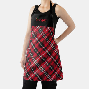 Elegant Colourful Plaid Christmas Personalized Apron