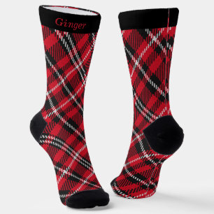 Elegant Colourful Plaid Christmas Personalized Socks