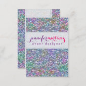 Elegant Colourful Purple Tint Glitter & Sparkles 2 Business Card (Front/Back)