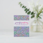 Elegant Colourful Purple Tint Glitter & Sparkles 2 Business Card (Standing Front)