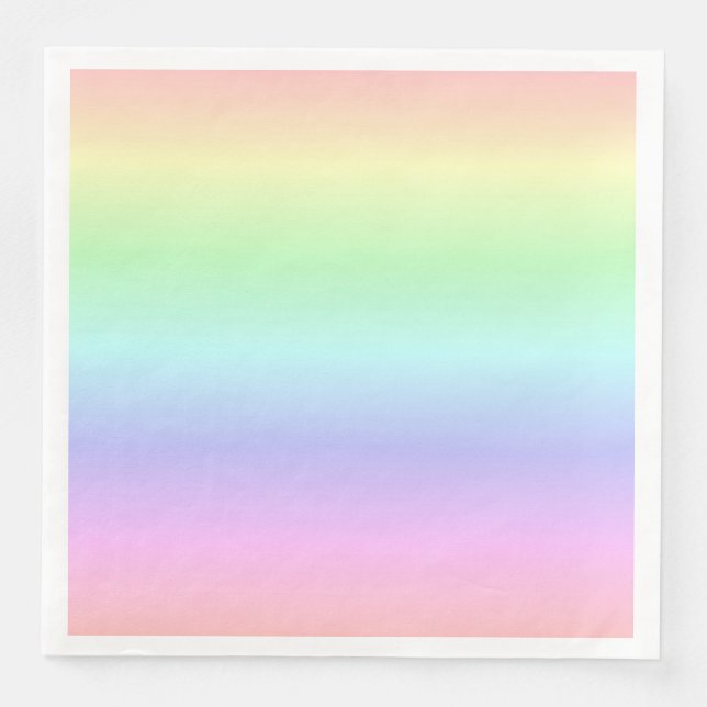 Elegant Colourful Rainbow Colours Light Soft Paste Napkin (Front)