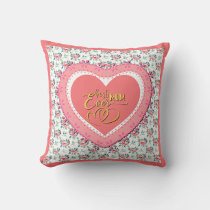 Elegant Colourful Spring Floral Watercolor Pattern Throw Pillow