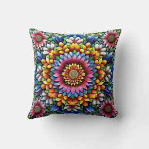 Elegant Colourful Stylish Chic Modern Floral  Throw Pillow