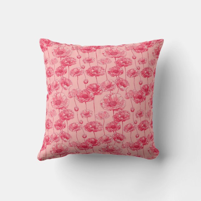 Elegant Colourful Stylish Romantic Floral Chic  Throw Pillow (Back)