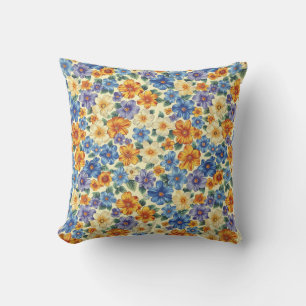 Elegant Colourful Stylish Romantic Floral Chic Throw Pillow