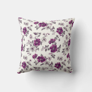 Elegant Colourful Stylish Romantic Floral Chic Throw Pillow