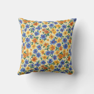 Elegant Colourful Stylish Romantic Floral Chic Throw Pillow