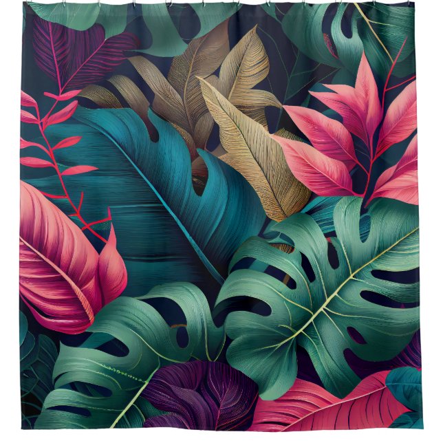 Elegant Colourful Summer Tropical Floral Leaves  (Front)