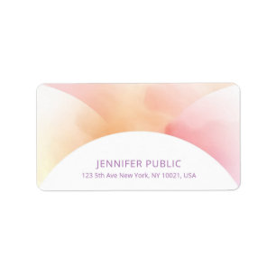 Elegant Colourful Watercolor Template Address Label
