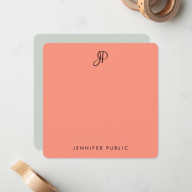 Elegant Colours Calligraphy Monogrammed Template (Front/Back In Situ)