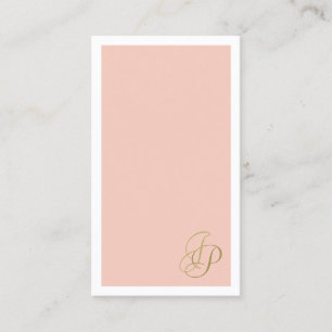 Elegant Colours Handwritten Monogrammed Template Business Card