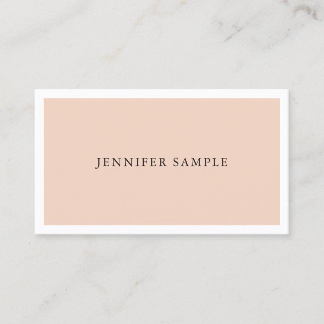 Elegant Colours Modern Creative Design Trendy Plai Business Card (Front)