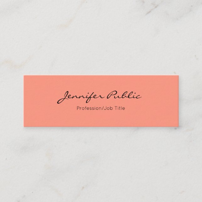Elegant Colours Modern Minimalist Professional Mini Business Card (Front)