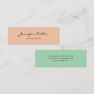 Elegant Colours Modern Professional Simple Templat Mini Business Card