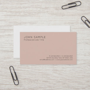 Elegant Colours Professional Minimalist Plain Business Card