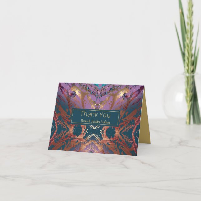 Elegant Colours Thank You Card (Front)