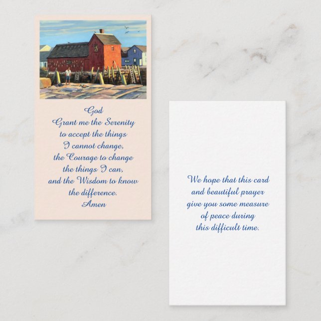 Elegant Commemorative Funeral Prayer Card (Front/Back)