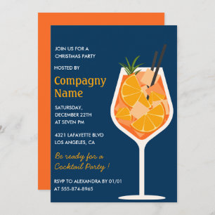 Elegant Company Christmas Party Cocktail Modern Invitation