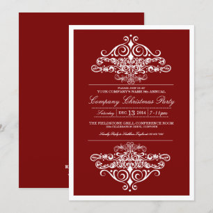 Elegant Company Christmas Party Invitation