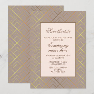 Elegant Company Christmas Party Save the date Invitation